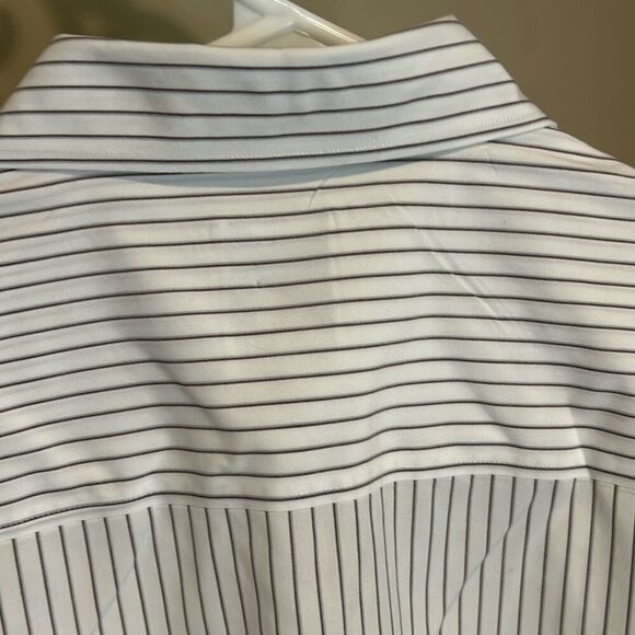 BROOKS BROTHERS Gray Pinstripe Blouse NWOT - Picture 6 of 7